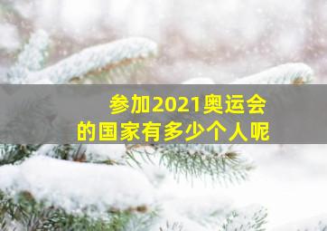 参加2021奥运会的国家有多少个人呢