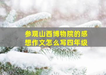 参观山西博物院的感想作文怎么写四年级