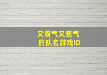 又霸气又骚气的队名游戏ID