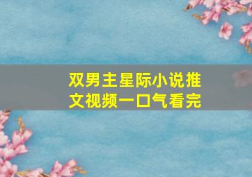 双男主星际小说推文视频一口气看完