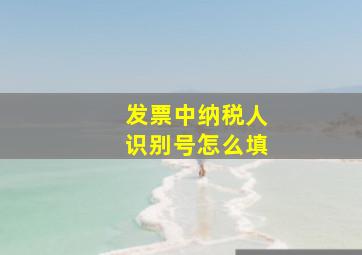 发票中纳税人识别号怎么填