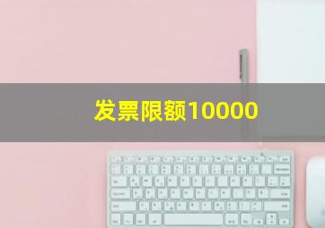 发票限额10000