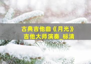 古典吉他曲《月光》吉他大师演奏_标清