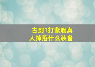 古剑1打紫胤真人掉落什么装备