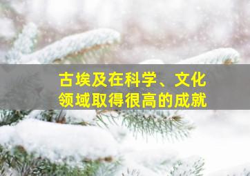 古埃及在科学、文化领域取得很高的成就