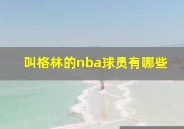 叫格林的nba球员有哪些