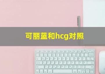 可丽蓝和hcg对照