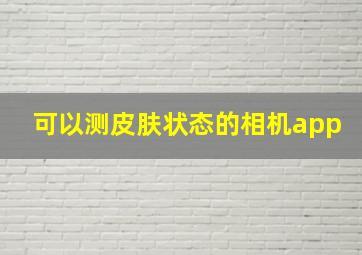 可以测皮肤状态的相机app