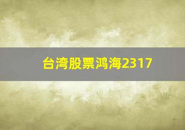 台湾股票鸿海2317