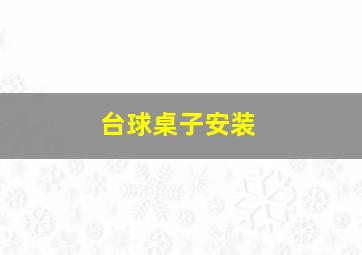 台球桌子安装