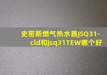 史密斯燃气热水器JSQ31-cld和jsq31TEW哪个好