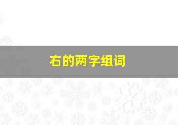 右的两字组词