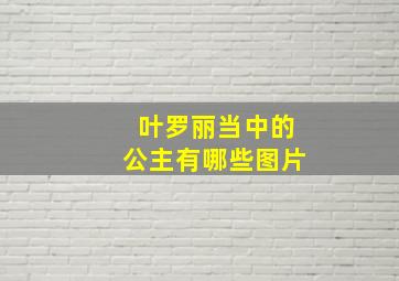 叶罗丽当中的公主有哪些图片