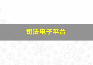 司法电子平台