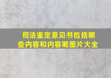 司法鉴定意见书包括哪些内容和内容呢图片大全