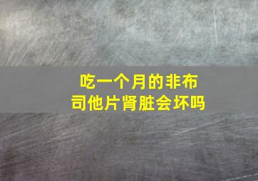 吃一个月的非布司他片肾脏会坏吗