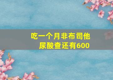 吃一个月非布司他尿酸查还有600