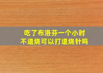 吃了布洛芬一个小时不退烧可以打退烧针吗