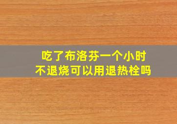 吃了布洛芬一个小时不退烧可以用退热栓吗