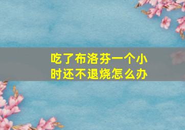 吃了布洛芬一个小时还不退烧怎么办