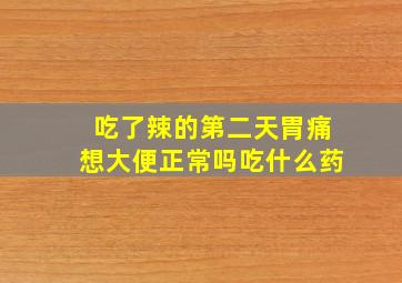 吃了辣的第二天胃痛想大便正常吗吃什么药