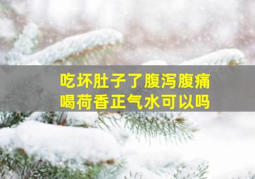 吃坏肚子了腹泻腹痛喝荷香正气水可以吗