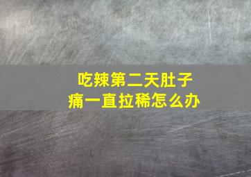 吃辣第二天肚子痛一直拉稀怎么办