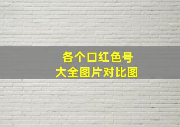 各个口红色号大全图片对比图