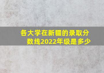 各大学在新疆的录取分数线2022年级是多少