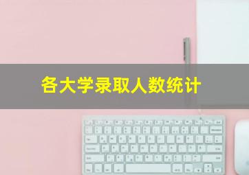 各大学录取人数统计