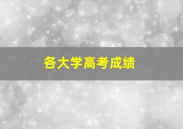 各大学高考成绩