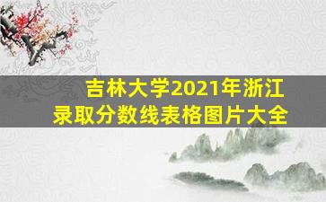 吉林大学2021年浙江录取分数线表格图片大全