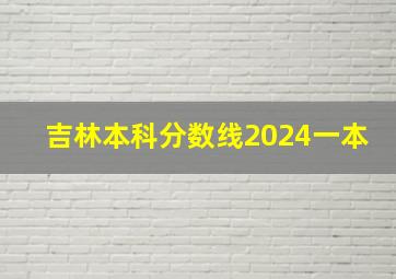 吉林本科分数线2024一本