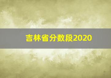 吉林省分数段2020