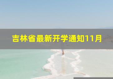 吉林省最新开学通知11月