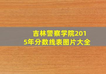 吉林警察学院2015年分数线表图片大全