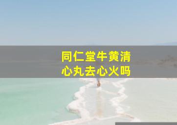 同仁堂牛黄清心丸去心火吗