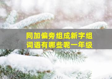 同加偏旁组成新字组词语有哪些呢一年级