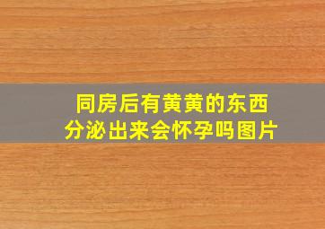 同房后有黄黄的东西分泌出来会怀孕吗图片