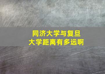 同济大学与复旦大学距离有多远啊