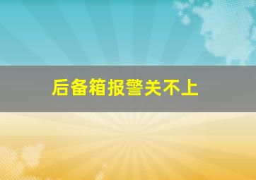 后备箱报警关不上