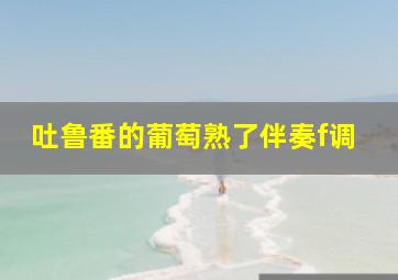 吐鲁番的葡萄熟了伴奏f调