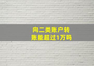 向二类账户转账能超过1万吗