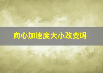 向心加速度大小改变吗