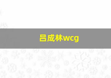 吕成林wcg