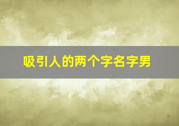 吸引人的两个字名字男