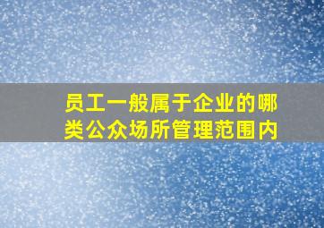 员工一般属于企业的哪类公众场所管理范围内