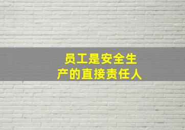 员工是安全生产的直接责任人