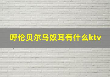 呼伦贝尔乌奴耳有什么ktv