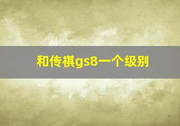 和传祺gs8一个级别